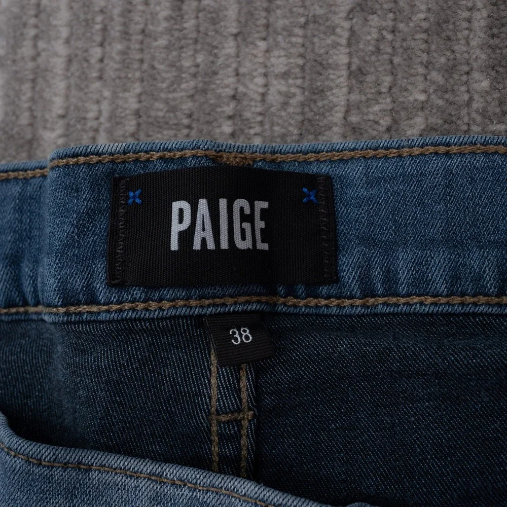 Paige Lennox Jeans Mens 38 Fit 36 Blue Excellent Slim Fit Stretch Denim Pants